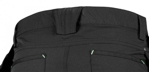 Spodnie robocze Mix&Match, 4 way stretch, z kaburami, Cordura, czarne, rozmiar XXXL
