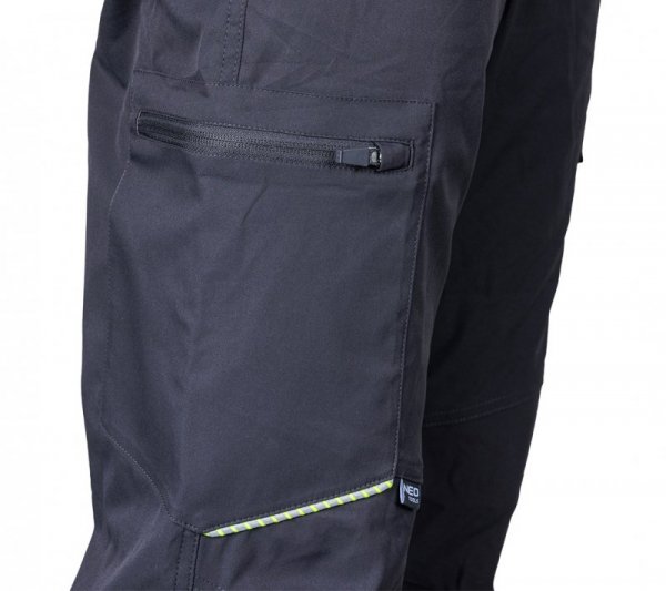 Spodnie robocze Mix&Match, stretch, szare, rozmiar XXXL