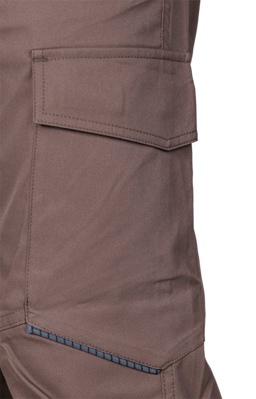 Spodnie robocze Mix&Match, stretch, brązowe, rozmiar XL