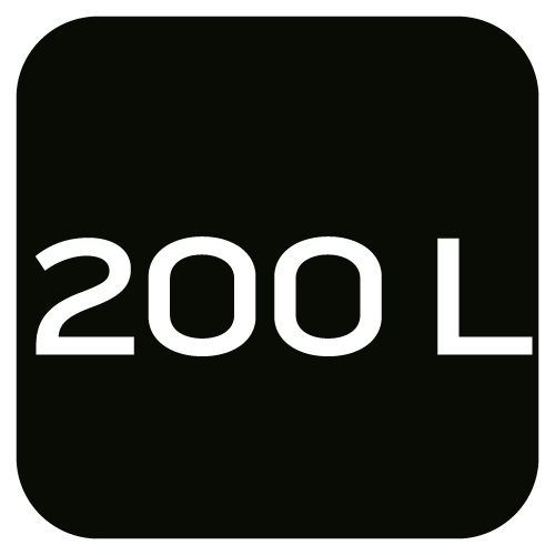 Worki na odpady 200 L, zielone z taśmą, 40 mic, 10 szt.