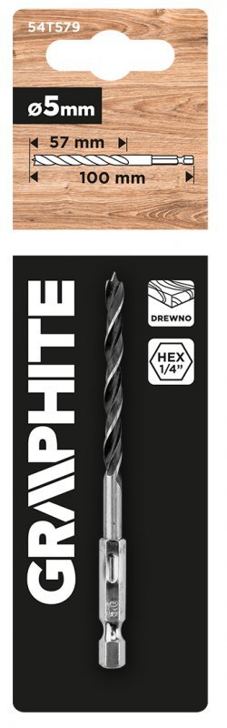 Wiertło do drewna Hex 5.0 mm