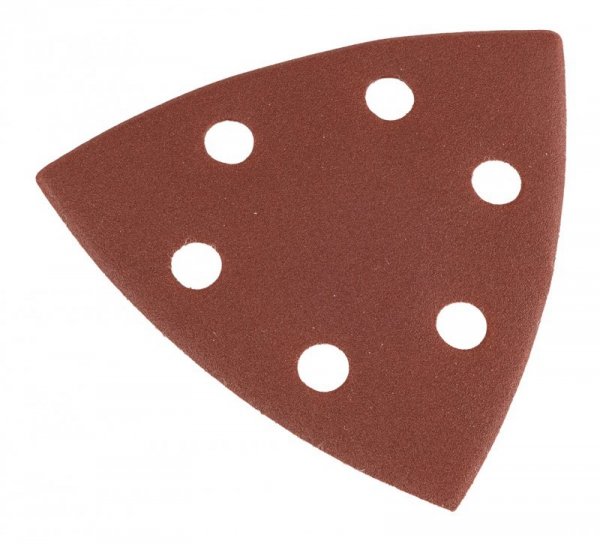 Papiery ścierne delta na rzep 93 x 93 mm, P180, 5 szt., z 6 otworami (3 szt.)