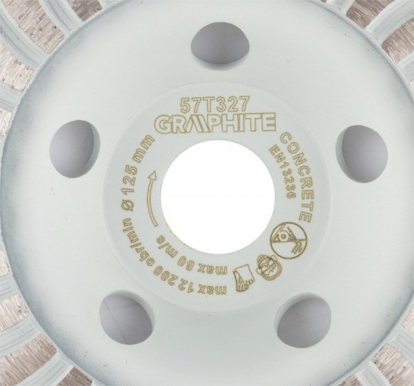 Tarcza diamentowa szlifierska, turbo, 125 x 22.2 mm, na sucho