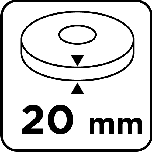 Tarcze szlifierskie 200 x 20/16/12.7 x 20 mm, P60, 2 szt.