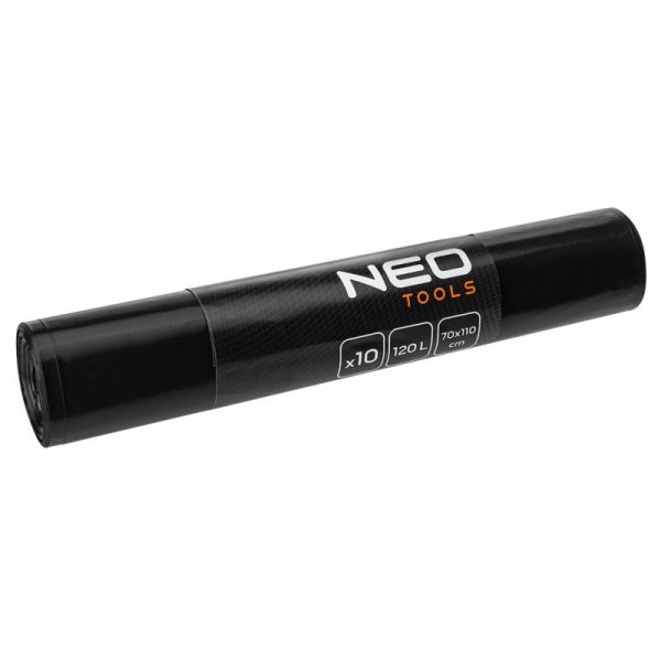 Worki budowlane 120 L, czarne, 10 sztuk, 50 mic