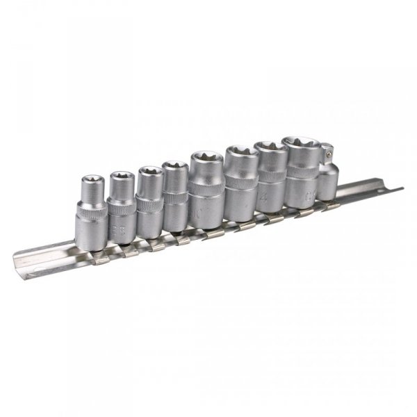 Nasadki Torx 1/4&quot;, 3/8&quot;, zestaw 9 szt.