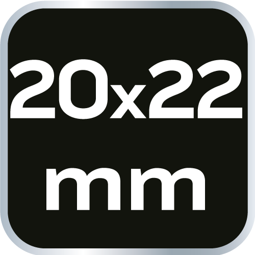 Klucz oczkowy odgięty 20 x 22 mm