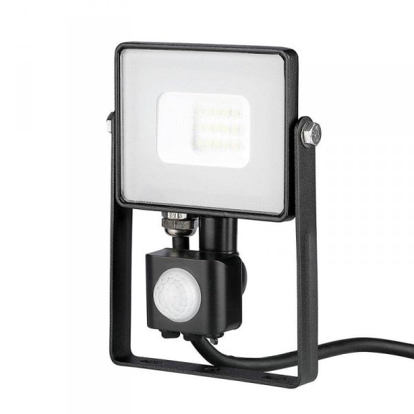 Projektor LED V-TAC 10W SAMSUNG CHIP Czujnik Ruchu Funkcja Cut-OFF Czarny VT-10-S 6400K 800lm 5 Lat Gwarancji