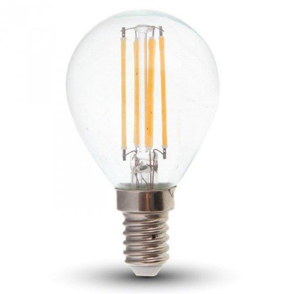 Żarówka LED V-TAC 4W Filament E14 P45 Kulka VT-1996 4000K 400lm 2 Lata Gwarancji