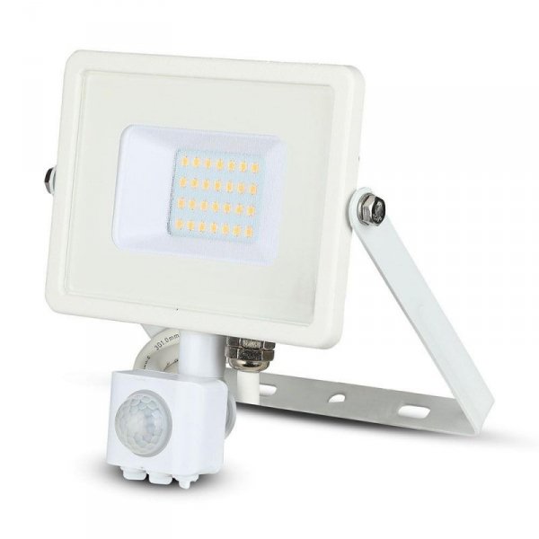 Projektor LED V-TAC 20W SAMSUNG CHIP Czujnik Ruchu Funkcja Cut-OFF Biały VT-20-S 4000K 1600lm 5 Lat Gwarancji