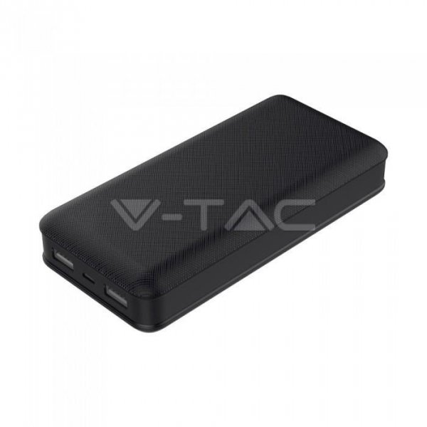 Power Bank V-TAC 20000mAh Czarny 68.5x142x28mm VT-3502 2 Lata Gwarancji