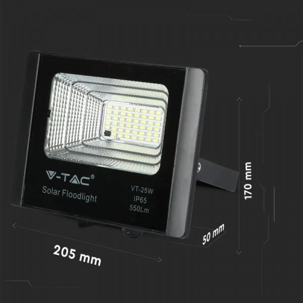 Projektor LED Solarny V-TAC 12W IP65 VT-25W 4000K 550lm