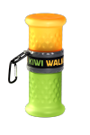 Kiwi Walker TRAVEL BOTTLE 2in1 butelka na wodę i karmę zielono-pomarańczowa