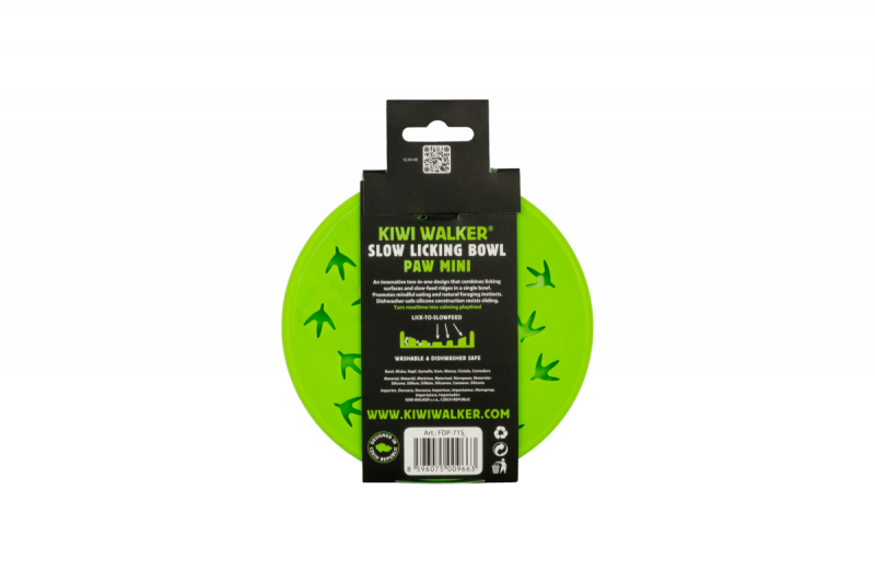 Kiwi Walker Slow Licking Bowl Paw Mini – miska spowalniająca jedzenie i lizanie dla psa i kota zielona