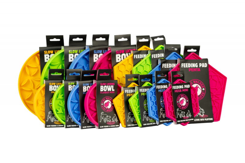 Kiwi Walker Slow Licking Bowl Paw Maxi – miska spowalniająca jedzenie i lizanie dla psa i kota różowa