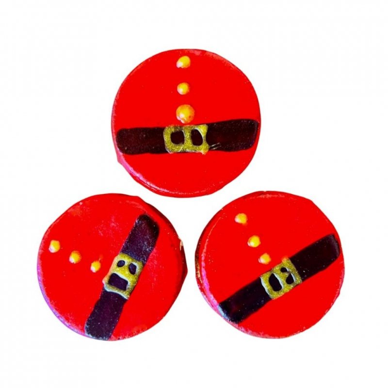Cooka’s Cookies SANTA'S BELLY MACARONS Ciasteczka Świąteczne 3 szt.