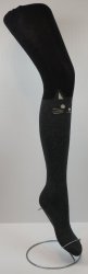 Rajstopy bawełniane typu zakolanówka, firmy AuraVia w rozmiarze 7-9 Lat. Na rajstopce umieszczono uroczy wzór kotka.