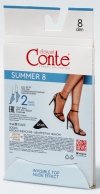 CONTE SUMMER 8 den to wybór dla kobiet, które cenią komfort i subtelność. Ich delikatny materiał sprawia, że stopy wyglądają naturalnie i lekko.