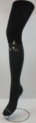 Rajstopy bawełniane typu zakolanówka, firmy AuraVia w rozmiarze 4-6 Lat. Na rajstopce umieszczono uroczy wzór kotka.
