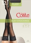 Eleganckie samonośne pończochy 12 den Conte CLASS z silikonowym paskiem
