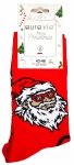 Świąteczne skarpety męskie–Mikołaj w zabawnym wydaniu Wesołe skarpetki bożonarodzeniowe 39-42