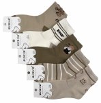 Zestaw dziecięcych skarpetek – urocze misie i paski, 5 par 28-31