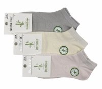 3 pary stopek bambusowych damskich z ażurowym wzorem misia 38-41 