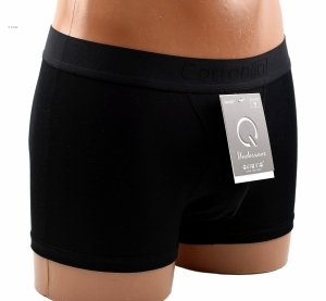 Auravia Cotton In–czarne bokserki męskie 95% bawełny, komfort, rozmiar M