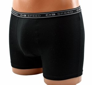 Czarne bokserki męskie C+3 Premium – bawełna 95% roz M