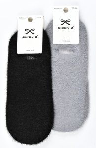 Damskie skarpetki stopki z długim włosem – idealne na zimę 38-41