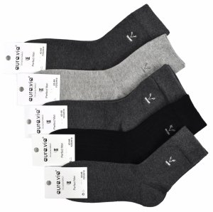 Zestaw męskich skarpet w prążki, komfort bawełny i haft VICTORY 39-42 