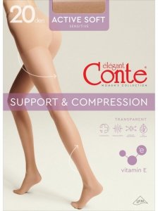 CONTE ACTIVE SOFT 20 – rajstopy modelujące z kompresją i witaminą E