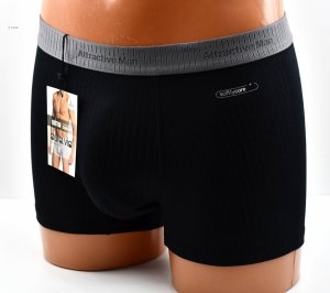 Prążkowane bokserki Auravia–czarne, classic fit, płaskie szwy, rozmiar 5XL