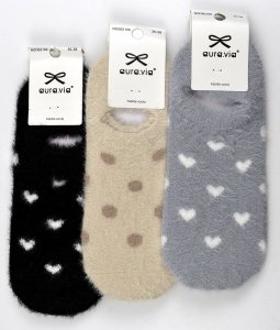 Zimowe stopki damskie super miękkie i puchate–3 pary w urocze wzory 38-41