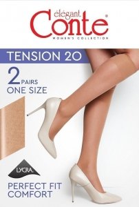 Conte TENSION SOFT – podkolanówki dla skóry wrażliwe z witaminą E 2 pary