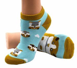 Śmieszne skarpetki bawełniane z lisami – model nie do pary 35–38 stopki
