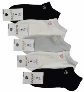 Stopki damskie AuraVia 38-41 pastelowy mix z haftem serca