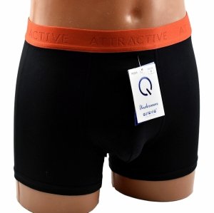 Czarne bokserki męskie Aura.Via ATTRACTIVE – bawełniane, wygodne, rozmiar XL