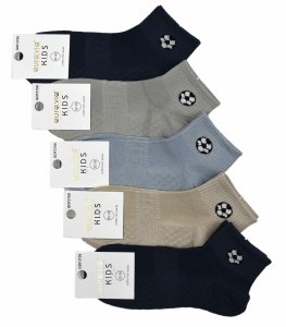 Skarpety chłopięce z haftowaną piłką – bawełniane 32-35 Zestaw 5 par.
