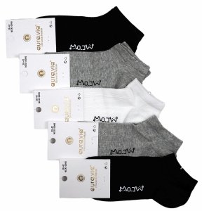 Stopki Damskie Komfort z Delikatną Strukturą Mix Kolorów 5 par Rozmiar 38-41 AuraVia