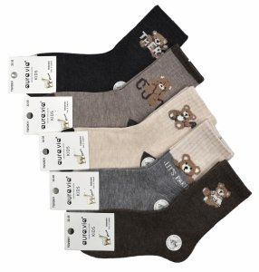 Skarpety dziecięce z misiem – miękkie, ciepłe i komfortowe 32-35