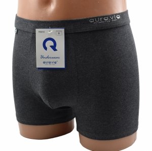 Męskie bokserki Auravia–95% bawełny, grafit melanż, super komfort, rozmiar L