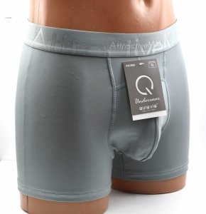 Bokserki męskie Auravia–niebieskie, bambus 85%, pas AttractiveMan, rozmiar 3XL