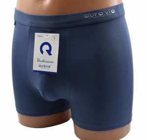 Bokserki męskie AuraVia niebieskie–95% bawełny, gładkie i elastyczne, rozmiar M