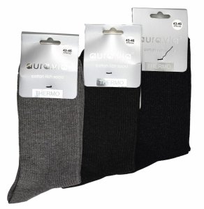 Ciepłe skarpety męskie AURAVIA Thermo–zestaw 3 par bawełnianych 39-42