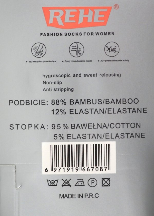 Zestaw 6 par Koronkowe skarpetki do balerin–komfort i styl,mikrostopki rozmiar 38-42 Rehe