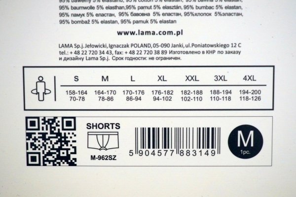 Bawełniane bokserki męskie,firmy LaMa roz M