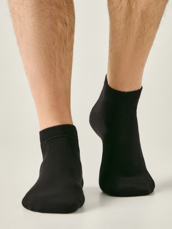 Czarne Skarpetki Męskie Stopki CONTE – Komfort i Styl 40-41