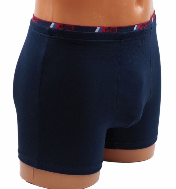 Granatowe bokserki męskie, jakość firmy C+3 roz XL, 95% zawartość bawełny.