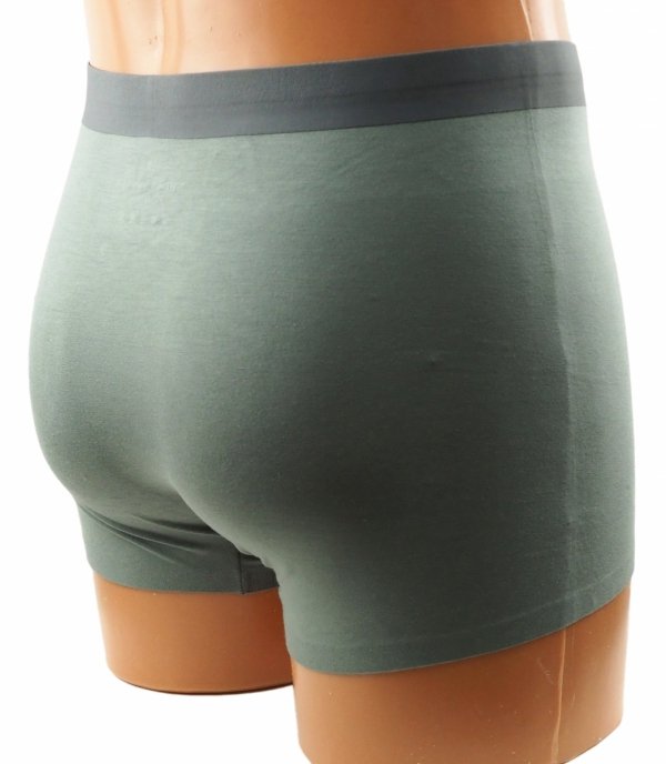 Bambusowe bokserki Aura.Via w zielonym kolorze to doskonały wybór dla mężczyzn ceniących wygodę i naturalne materiały.